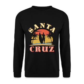 California Vacation 2022 Tropical Hello Summer - Unisex Pullover - Schwarz - Vorne - Alina (178cm) & Michal (187cm)