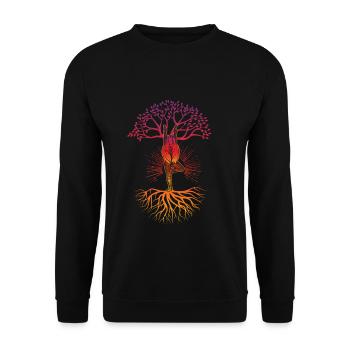 Relax Yoga Temps Mandala Méditez Pilates Yoga - Sweat-shirt Unisexe - noir - Devant - Alina (178cm) & Michal (187cm)