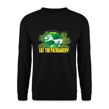 Manger Patriarcat Féminisme Droits Femmes Égalité - Sweat-shirt Unisexe - noir - Devant - Alina (178cm) & Michal (187cm)