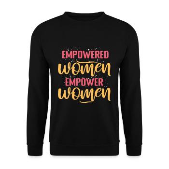 Empowered Women Feminism Rights Womens Equality - Unisex Pullover - Schwarz - Vorne - Alina (178cm) & Michal (187cm)