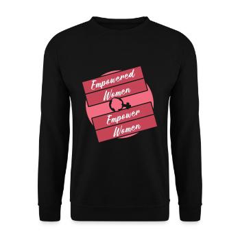Empowered Empower Feminism Rights Womens Equality - Unisex Sweatshirt - black - Front - Alina (178cm) & Michal (187cm)