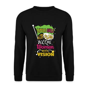 Girls With Dream Féminisme Droits Femmes Égalité - Sweat-shirt Unisexe - noir - Devant - Alina (178cm) & Michal (187cm)