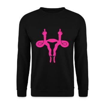 Pro Choice Utérus Féminisme Droits Femmes Égalité - Sweat-shirt Unisexe - noir - Devant - Alina (178cm) & Michal (187cm)