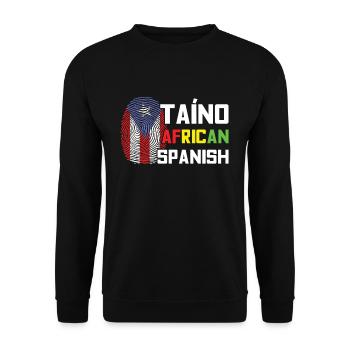 American Spanish Flag Hispanic Heritage Month - Unisex Pullover - Schwarz - Vorne - Alina (178cm) & Michal (187cm)