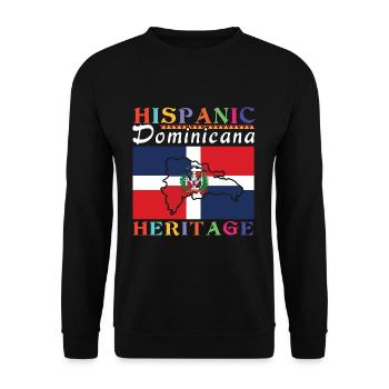Dominican Dominicana Hispanic Heritage Month - Unisex Pullover - Schwarz - Vorne - Alina (178cm) & Michal (187cm)