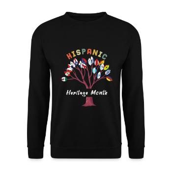Tree Flags Leaf Hispanic Heritage Month - Unisex Pullover - Schwarz - Vorne - Alina (178cm) & Michal (187cm)