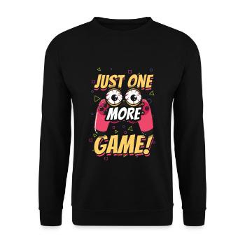 Eyes One More Play Game Video Game Lover Gaming - Unisex Sweatshirt - black - Front - Alina (178cm) & Michal (187cm)