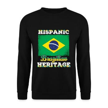 Brazil Brazilian Hispanic Heritage Month - Unisex Pullover - Schwarz - Vorne - Alina (178cm) & Michal (187cm)