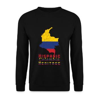 Colombia Columbian Hispanic Heritage Month - Unisex Pullover - Schwarz - Vorne - Alina (178cm) & Michal (187cm)