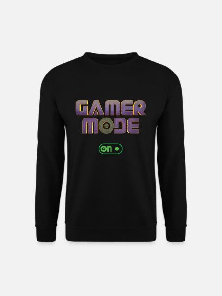 Gamer Mode On Game Video Game Lover Gaming - Unisex Pullover - Schwarz