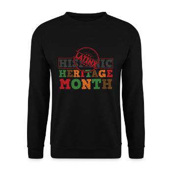 Latino Hispanic Flags Hispanic Heritage Month - Unisex Pullover - Schwarz - Vorne - Alina (178cm) & Michal (187cm)