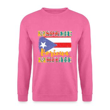 Mois du patrimoine hispanique hispanique portoricain - Sweat-shirt Unisexe - rose - Devant
