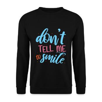 Tell To Smile Féminisme Droits Femmes Égalité - Sweat-shirt Unisexe - noir - Devant - Alina (178cm) & Michal (187cm)