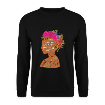 Strong Woman Feminism Rights Womens Equality - Unisex Sweatshirt - black - Front - Alina (178cm) & Michal (187cm)