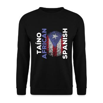 American Spain Flag Hispanic Heritage Month - Unisex Sweatshirt - black - Front - Alina (178cm) & Michal (187cm)