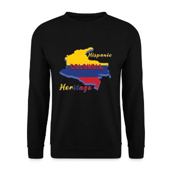 Colombia Hispanic Heritage Month - Unisex Pullover - Schwarz - Vorne - Alina (178cm) & Michal (187cm)