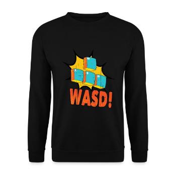 Keyboard Keys Computer Video Game Gamer Gaming - Unisex Sweatshirt - black - Front - Alina (178cm) & Michal (187cm)