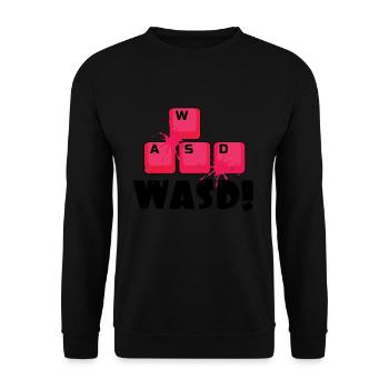 Keyboard Keys Play Video Game Gamer Gaming - Unisex Sweatshirt - black - Front - Alina (178cm) & Michal (187cm)