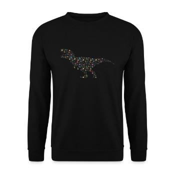 Art Raptor Dinosaur International Dot Day - Unisex Sweatshirt - black - Front - Alina (178cm) & Michal (187cm)