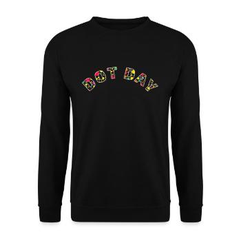 Art Dot Colorful Pattern International Dot Day - Unisex Pullover - Schwarz - Vorne - Alina (178cm) & Michal (187cm)
