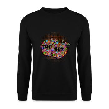 Fruit Apple Art Colorful International Dot Day - Unisex Sweatshirt - black - Front - Alina (178cm) & Michal (187cm)