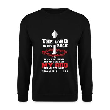 Seigneur Dieu Ma Force Jésus Pasteur chrétien - Sweat-shirt Unisexe - noir - Devant - Alina (178cm) & Michal (187cm)