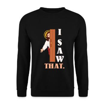 Drôle de Jésus j’ai vu ce pasteur chrétien - Sweat-shirt Unisexe - noir - Devant - Alina (178cm) & Michal (187cm)