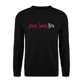 Jésus sauve le frère Seigneur Dieu Foi Pasteur chrétien - Sweat-shirt Unisexe - noir - Devant - Alina (178cm) & Michal (187cm)