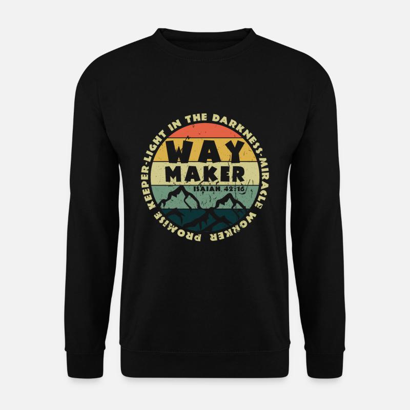 Retro Way Jesus Lord God Christian Pastor - Unisex Pullover - Schwarz