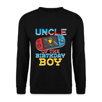 Oncle de Gamer Amateur de jeux vidéo Gamer - Sweat-shirt Unisexe - noir - Devant - Alina (178cm) & Michal (187cm)