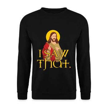 Drôle jésus a vu ce pasteur chrétien - Sweat-shirt Unisexe - noir - Devant - Alina (178cm) & Michal (187cm)