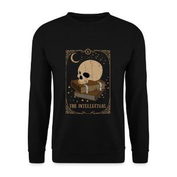Carte de Tarot Intellectuel Club Occulte Gothique - Sweat-shirt Unisexe - noir - Devant - Alina (178cm) & Michal (187cm)