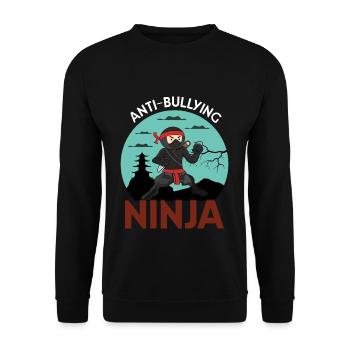 Anti Bullying Ninja Kindness Awareness Unity Day - Unisex Pullover - Schwarz - Vorne - Alina (178cm) & Michal (187cm)