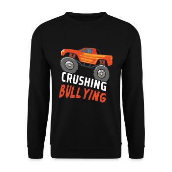 Truck Crushing Bullying Kind Kindness Unity Day - Unisex Pullover - Schwarz - Vorne - Alina (178cm) & Michal (187cm)