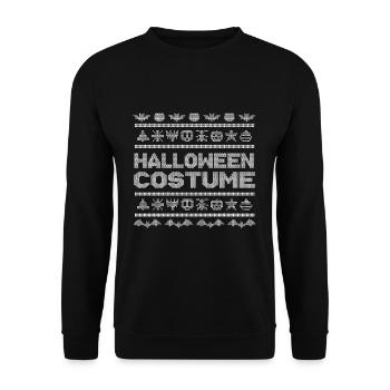 Stitch Pattern Funny Creatures Scary Halloween - Unisex Sweatshirt - black - Front - Alina (178cm) & Michal (187cm)