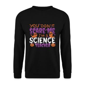 Ghost Pumpkin Professeur de sciences Halloween - Sweat-shirt Unisexe - noir - Devant - Alina (178cm) & Michal (187cm)