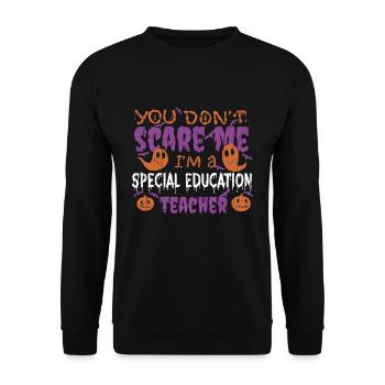 Ghost Pumpkin Enseignant d’éducation spéciale Halloween - Sweat-shirt Unisexe - noir - Devant - Alina (178cm) & Michal (187cm)