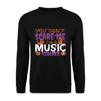 Ghost Pumpkin Music Teacher Halloween - Unisex Sweatshirt - black - Front - Alina (178cm) & Michal (187cm)