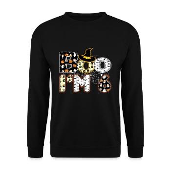 Halloween Pattern Spider Creatures Birth Age 6 - Unisex Sweatshirt - black - Front - Alina (178cm) & Michal (187cm)