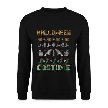 Stitch Pattern Horror Scary Creatures Halloween - Unisex Sweatshirt - black - Front - Alina (178cm) & Michal (187cm)