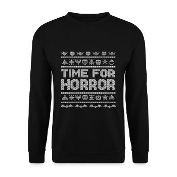 Motif de couture Drôles Créatures Halloween - Sweat-shirt Unisexe - noir - Devant - Alina (178cm) & Michal (187cm)