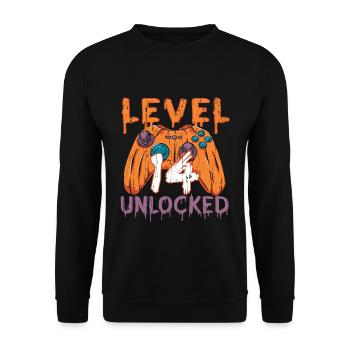 Halloween Pattern Pumpkin Game Gamer Birth Age 14 - Unisex Sweatshirt - black - Front - Alina (178cm) & Michal (187cm)