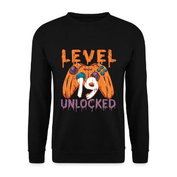 Halloween Pattern Pumpkin Game Gamer Birth Age 19 - Unisex Sweatshirt - black - Front - Alina (178cm) & Michal (187cm)
