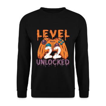 Halloween Pattern Pumpkin Game Gamer Birth Age 22 - Unisex Sweatshirt - black - Front - Alina (178cm) & Michal (187cm)