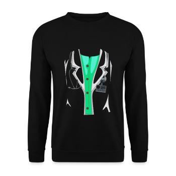 Funny Hospital Doctor Costume For Halloween - Unisex Sweatshirt - black - Front - Alina (178cm) & Michal (187cm)