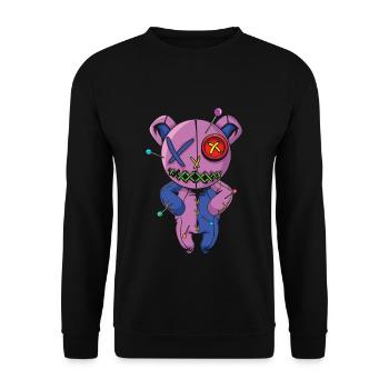 Creepy Witch Voodoo Horror Scary Halloween - Unisex Pullover - Schwarz - Vorne - Alina (178cm) & Michal (187cm)