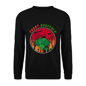 Creepy Broccoli Vampire Horror Scary Halloween - Unisex Sweatshirt - black - Front - Alina (178cm) & Michal (187cm)
