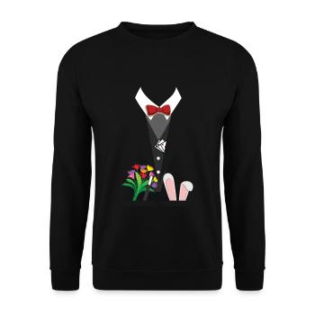 Funny Magician Costume For Halloween - Unisex Pullover - Schwarz - Vorne - Alina (178cm) & Michal (187cm)