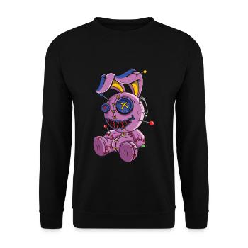 Creepy Voodoo Horror Scary Halloween - Unisex Sweatshirt - black - Front - Alina (178cm) & Michal (187cm)