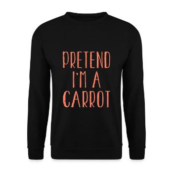 Funny Pretend I'm Carrot Costume For Halloween - Unisex Sweatshirt - black - Front - Alina (178cm) & Michal (187cm)